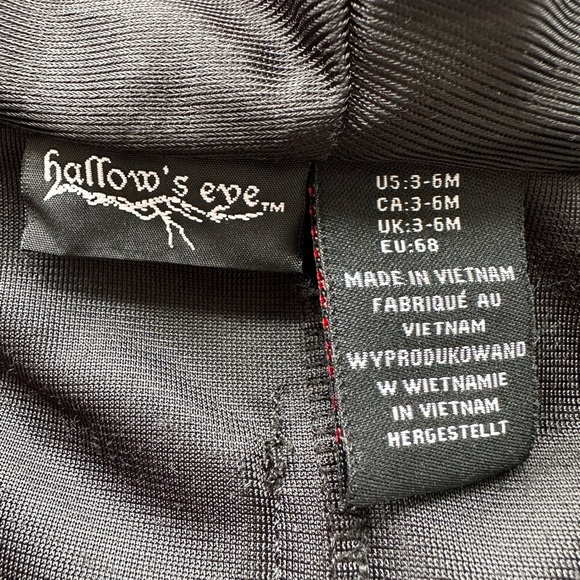 Baby Bat Costume Zip Up Onesie Footed & Hooded w/ Wings Size 3-6 Months - Picture 6 of 8